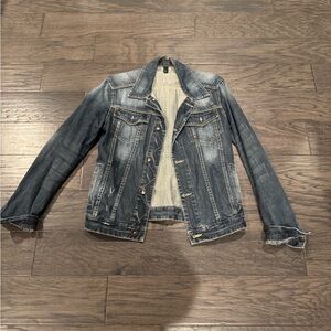 Benetton Jeans Mens Blue Jean Denim Jacket Size S